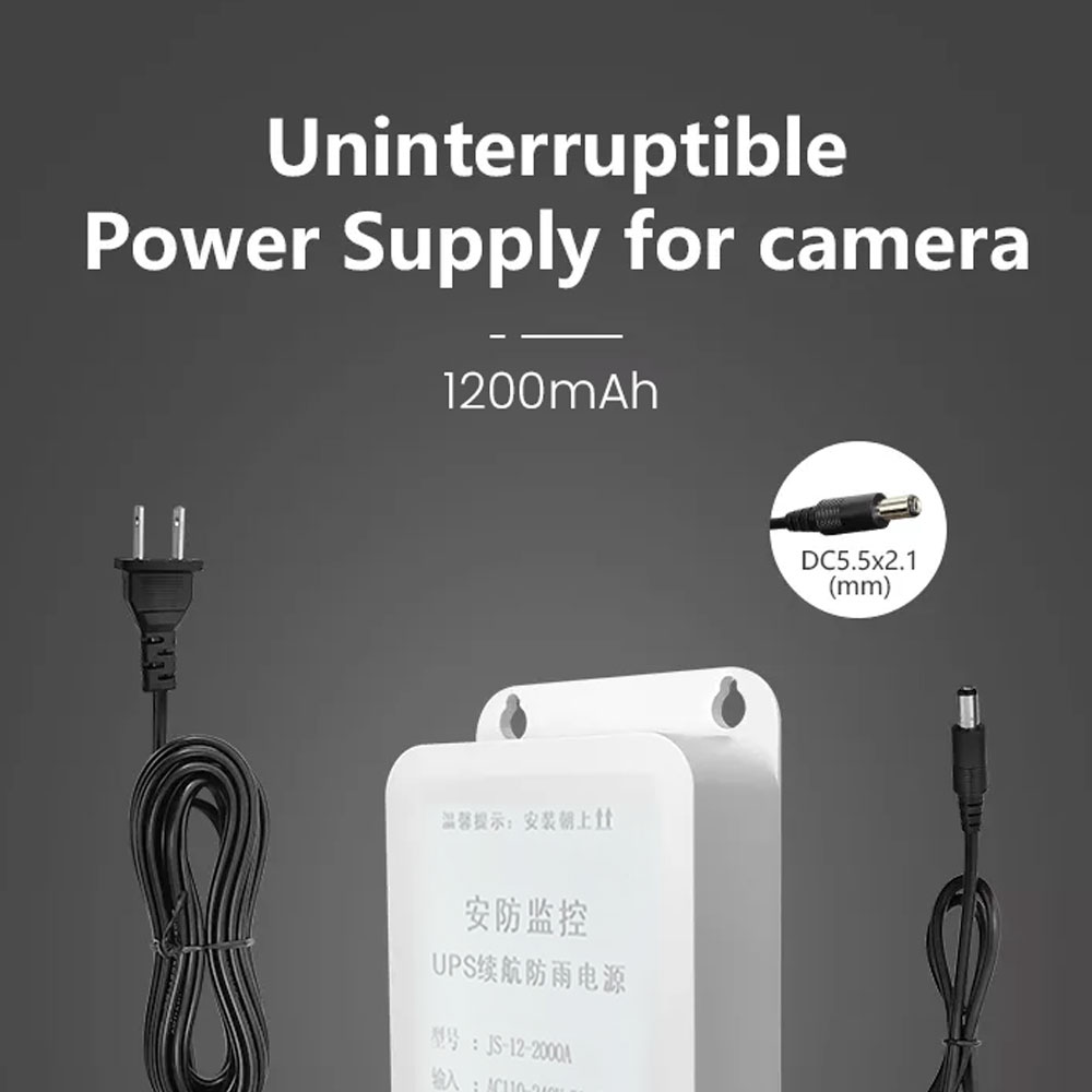 1200MAH UPS 12V 2A Outdoor Power Adaptor Switching Power Supply CCTV Security Adapters - Image 2