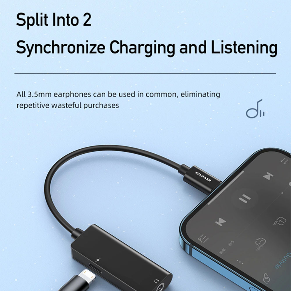 Awei CL121 2in1 Audio Adapter - Image 4