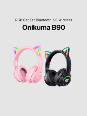 Onikuma B90 RGB Cat Ear Bluetooth 5.0 Wireless