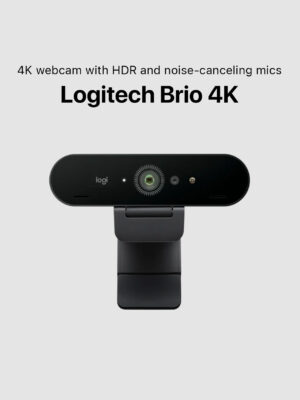 Logitech Brio 4K Webcam with HDR and noise-canceling mics