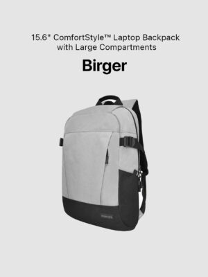 Promate Birger 15.6" ComfortStyle™ Laptop Backpack with Large Compartments