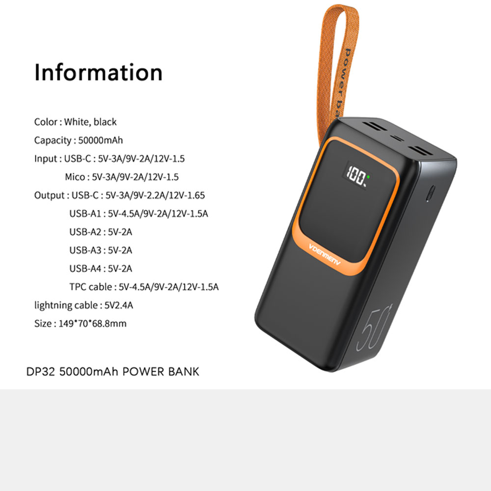 DENMEN DP32 50000mAh Powerbank - Image 4
