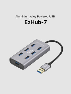 Promate EzHub-7 Aluminum Alloy Powered USB Hub