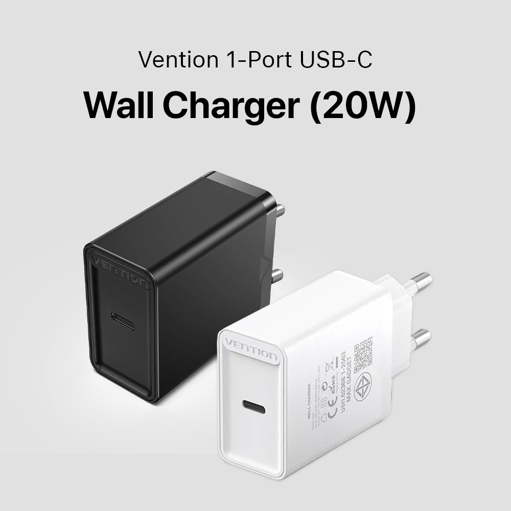 Vention 1-Port USB-C Wall Charger Plug - Image 5