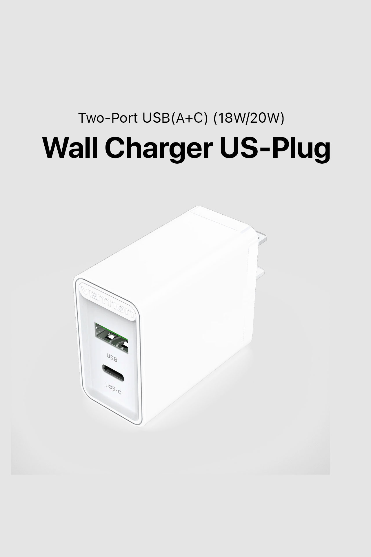 Vention Two-Port Wall Charger