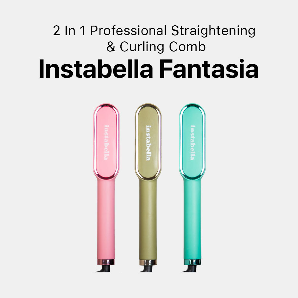 Instabella Fantasia 2-in-1 Professional Straightening & Curling Comb HB-476 - Image 5