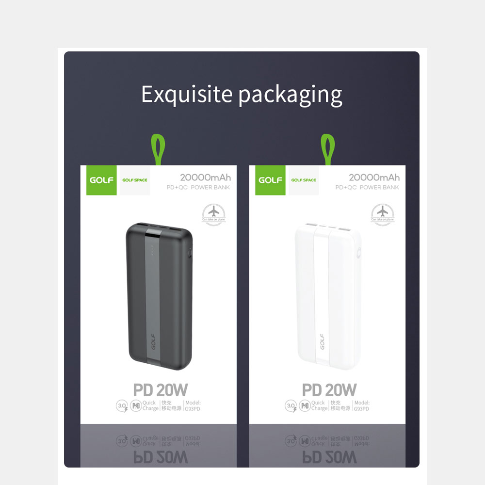 Golf G93PD 20W Quick Charge PD Power Bank - Image 2