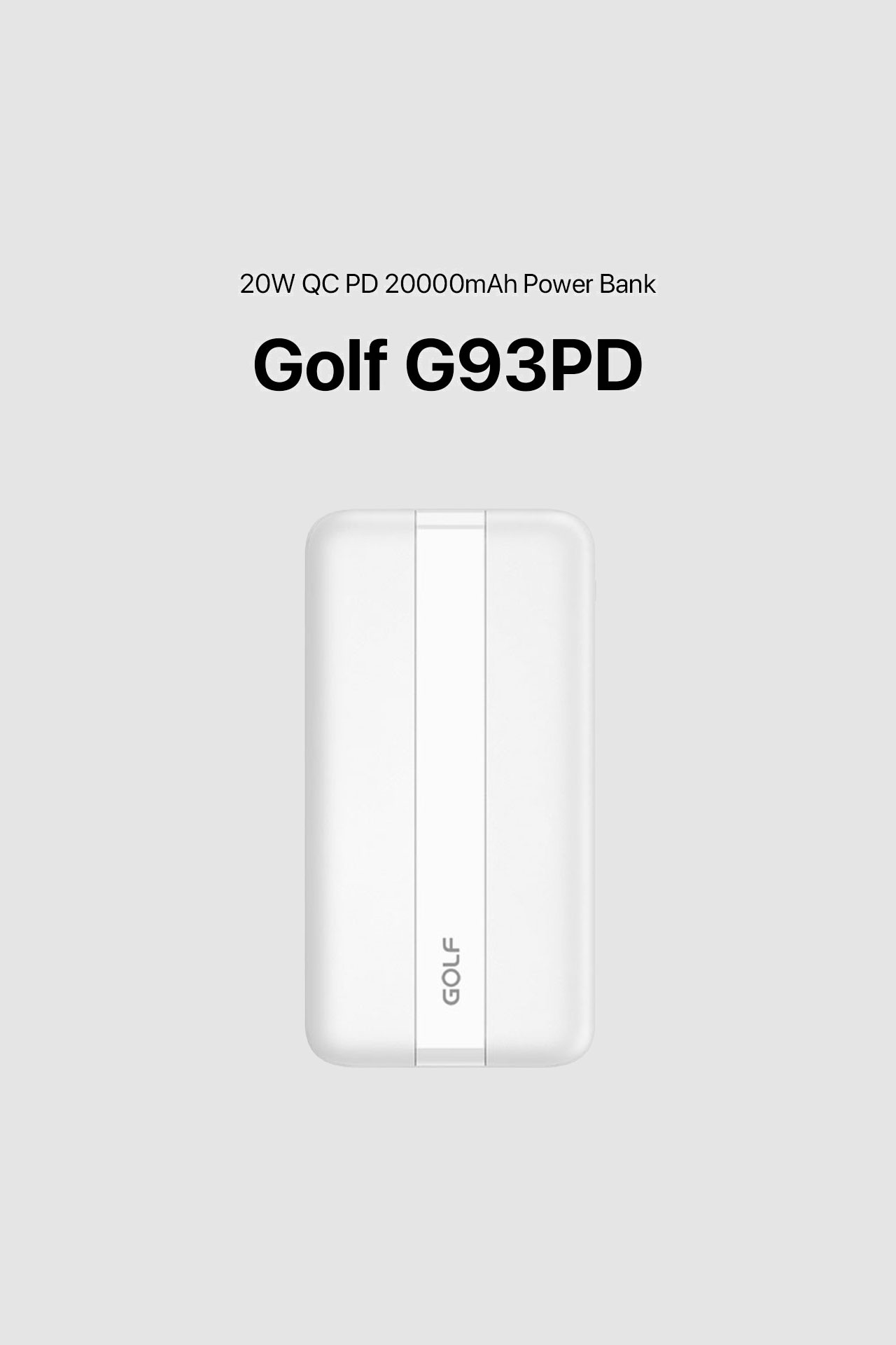 Golf G93PD 20W Quick Charge PD Power Bank