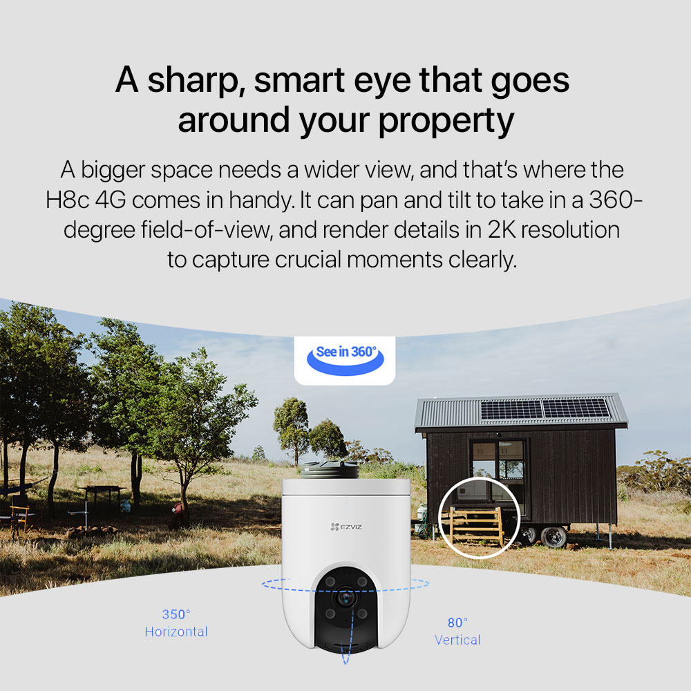 EZVIZ H8C 4G Pan & Tilt 4G Camera - Image 3