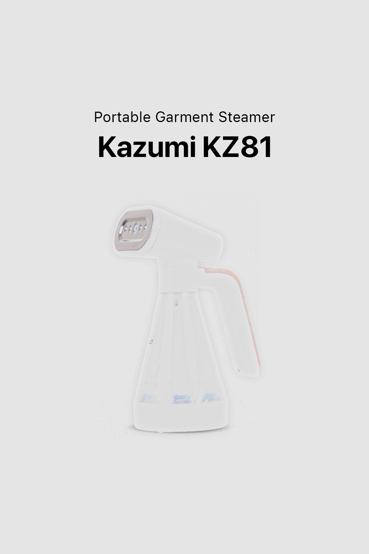 Kazumi KZ81 Portable Garment Steamer - White