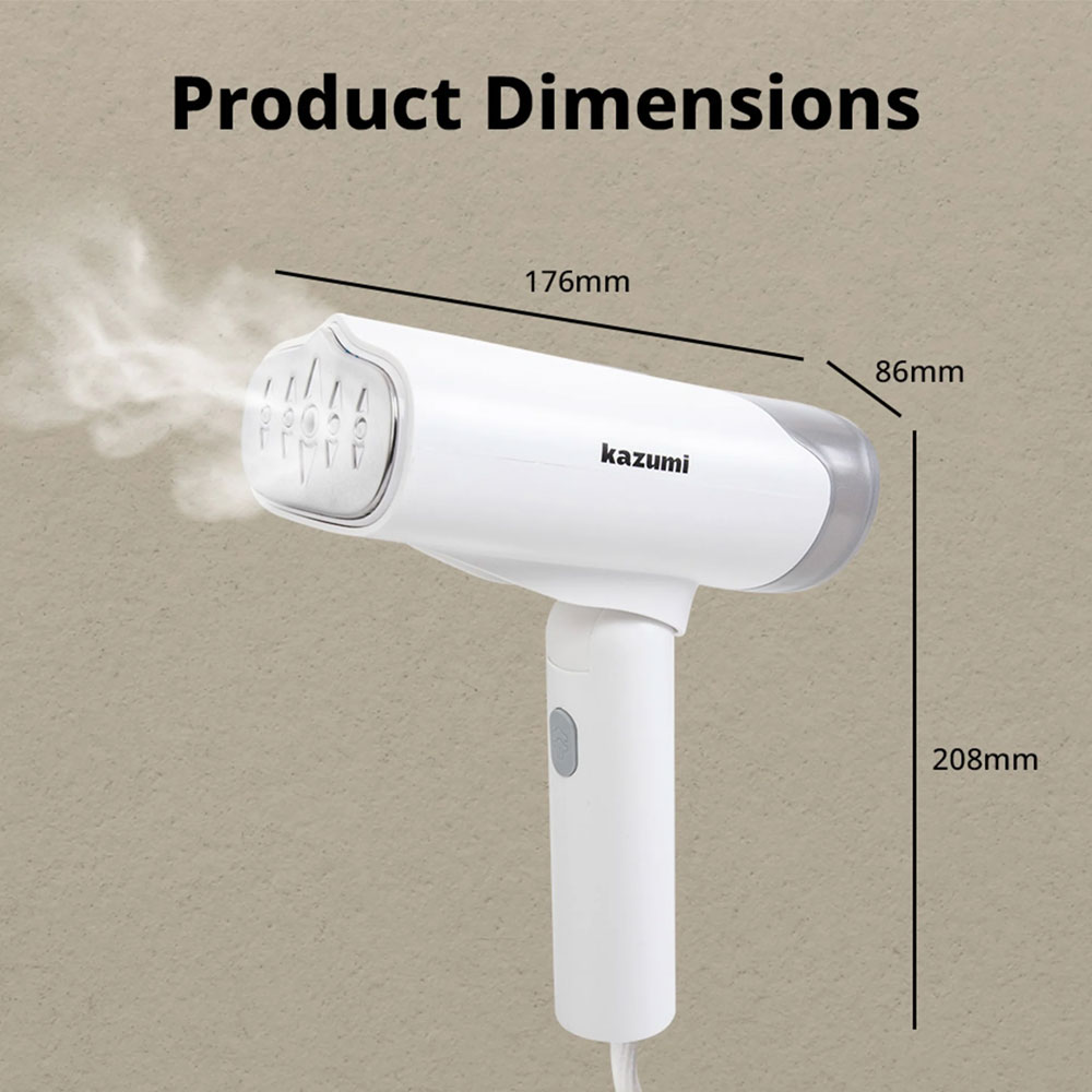 Kazumi KZ82 Foldable Garment Steamer - White - Image 3