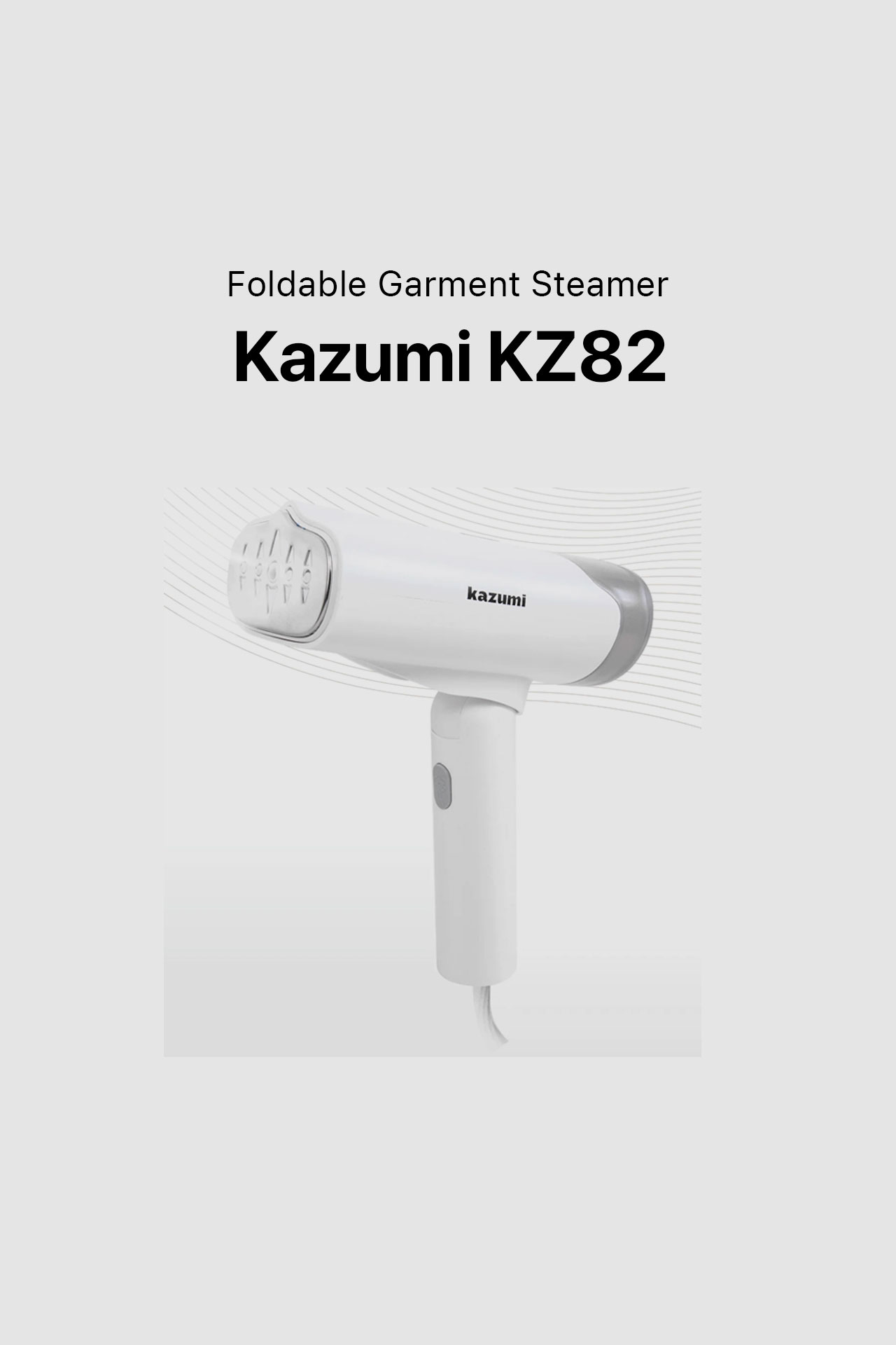 Kazumi KZ82 Foldable Garment Steamer - White