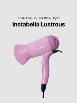 Instabella Lustrous Fold-and-Go Hair Blow Dryer HD-302 - Plum Purple