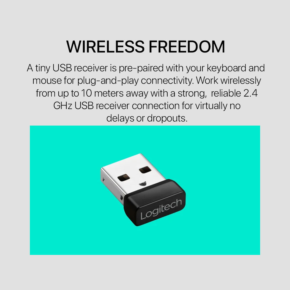 Logitech Wireless Keyboard and Mouse Combo Keyboard - Image 4