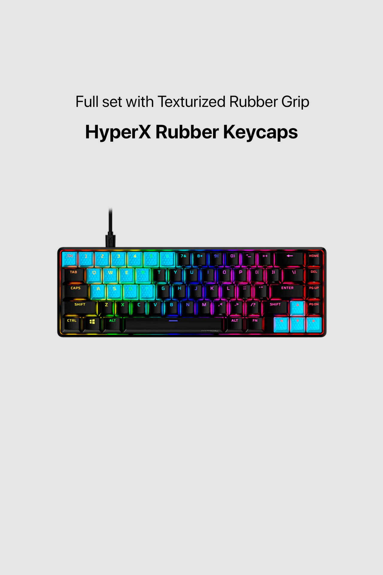 HyperX Rubber Keycaps - Gaming Accessory Kit - Blue (US Layout)