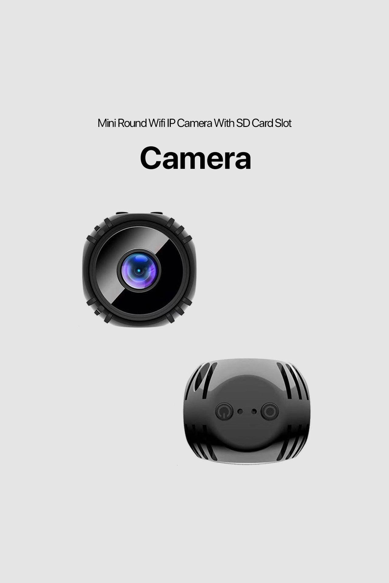 Mini Round Wifi IP Camera With SD Card Slot