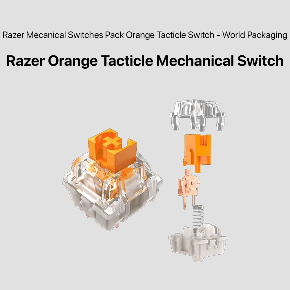 Razer Orange Tacticle Mechanical Switch (Razer Mechanical Switches Pack Orange Tacticle Switch - Wolrd Packaging) - Image 5
