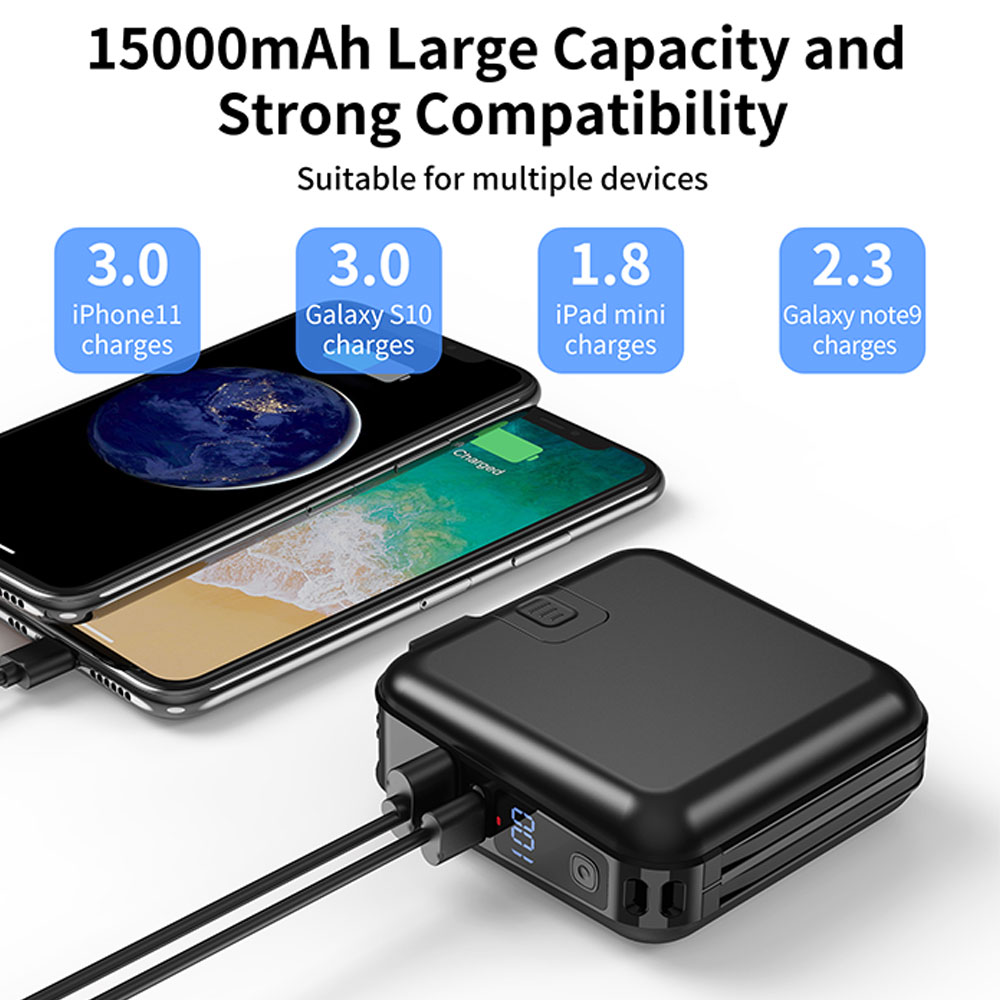 Optimus PD15 Wall Charger With Powerbank - Image 2