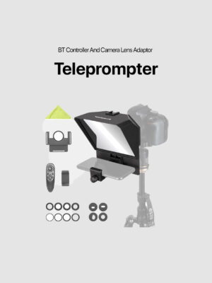 PTR Teleprompter With Bluetooth Controller And Camera Lens Adaptor