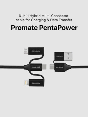 Promate PentaPower Hybrid Multi-Connector cable