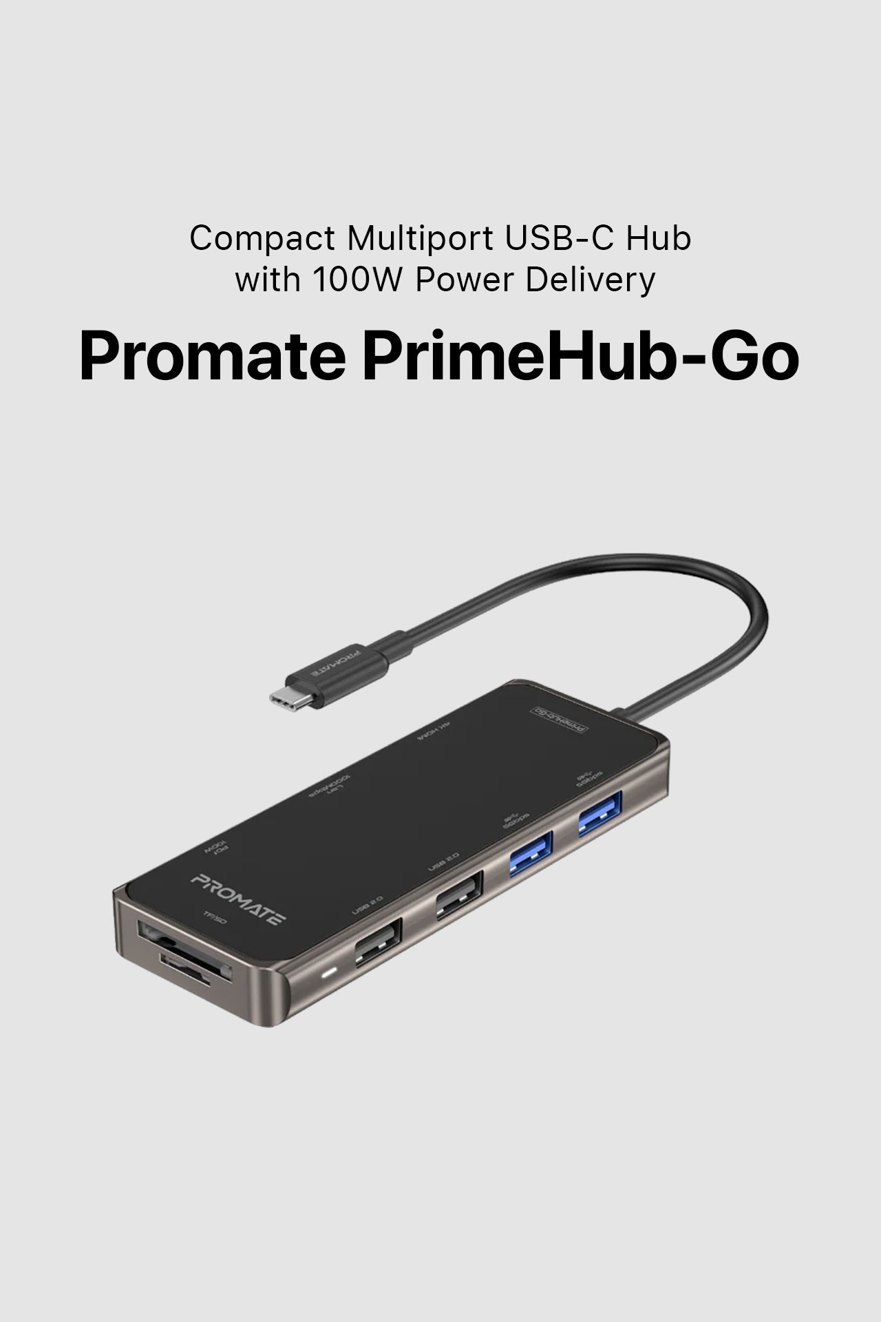 Promate PrimeHub-Go Compact Multiport USB-C Hub