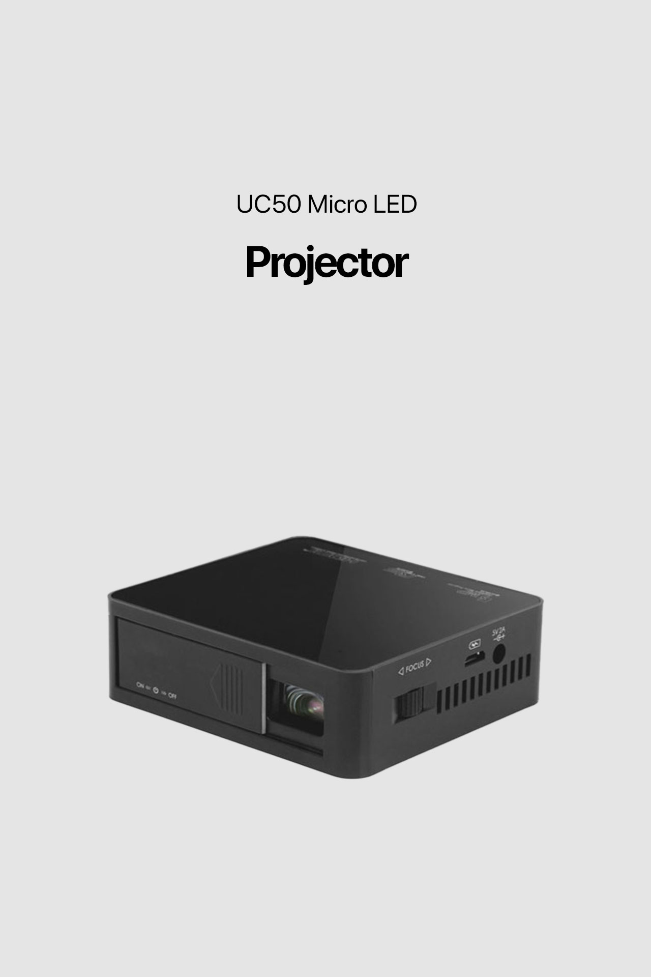 UC50 Micro LED Projector – Black