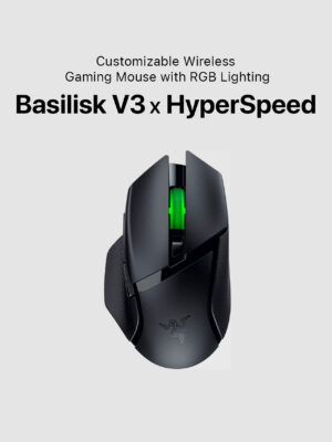 Razer Basilisk V3 X HyperSpeed Customizable Wireless Gaming Mouse with RGB Lighting