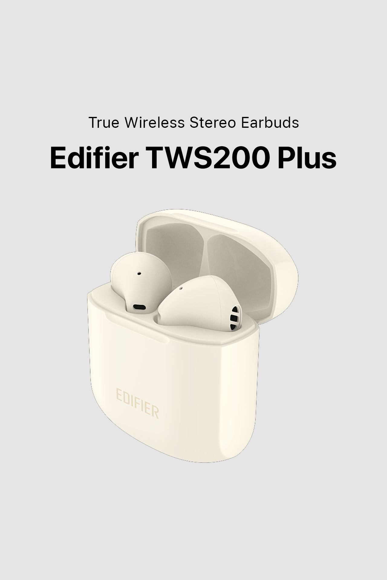 Edifier TWS200 Plus True Wireless Stereo Earbuds - Ivory