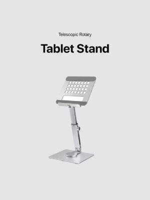 Telescopic Rotary Tablet Stand – Silver