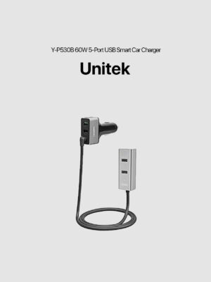 Unitek Y-P530B 60W 5-Port USB Smart Car Charger