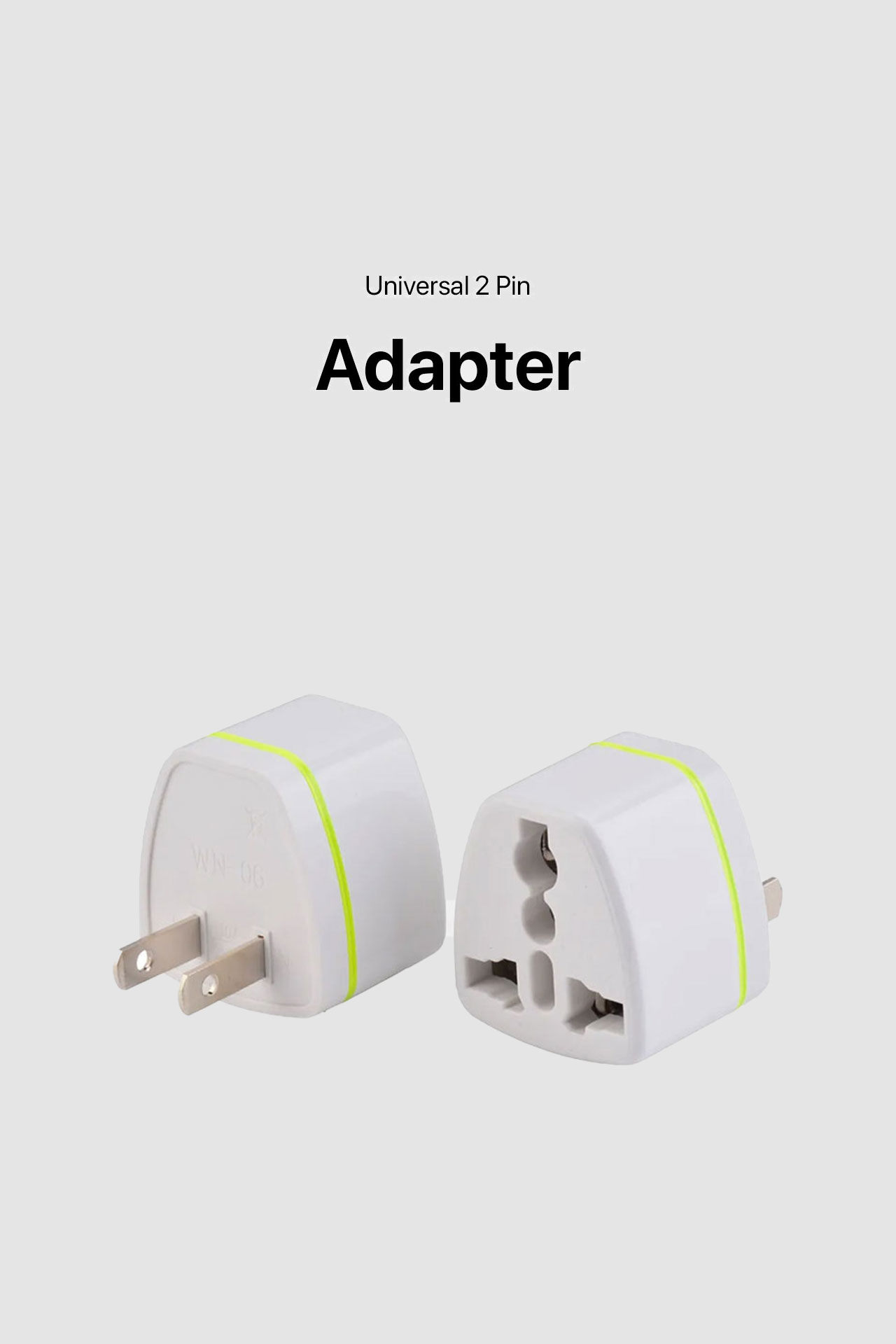 Universal 2 Pin Travel Adapter