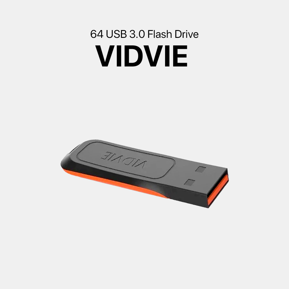 VIDVIE 64GB USB 3.0 Flash Drive – Black
