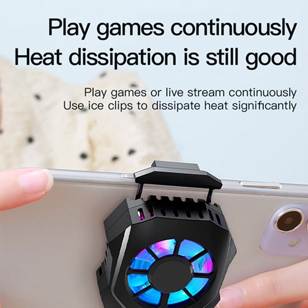 XO L01 Mobile Phone Radiator Cooler Fan – Black - Image 2