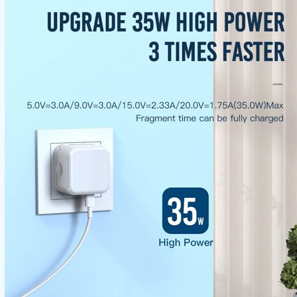 XO L102 35W Dual Type-C Port Fast Charger - Image 2