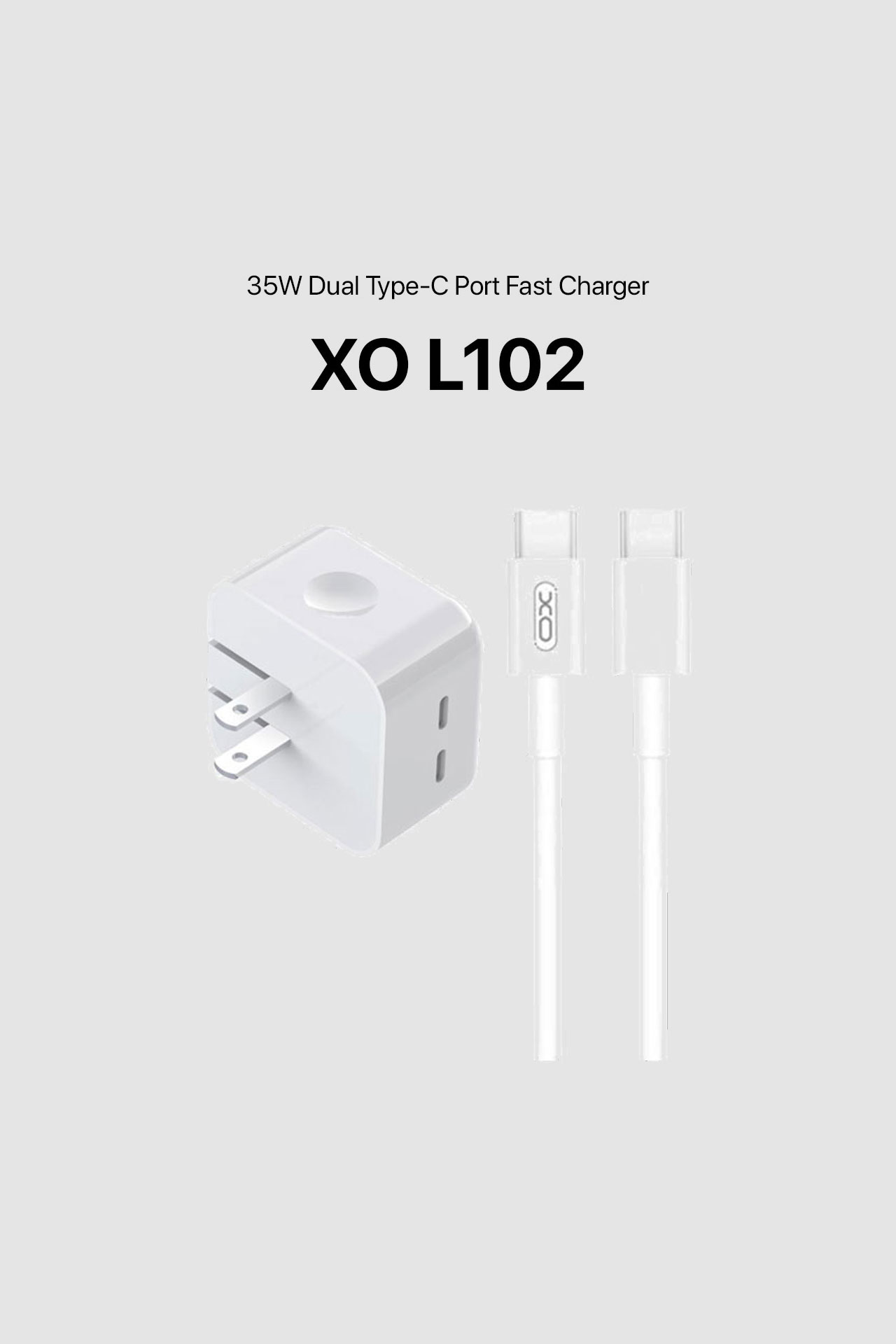 XO L102 35W Dual Type-C Port Fast Charger