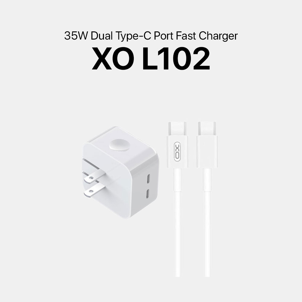 XO L102 35W Dual Type-C Port Fast Charger - Image 5