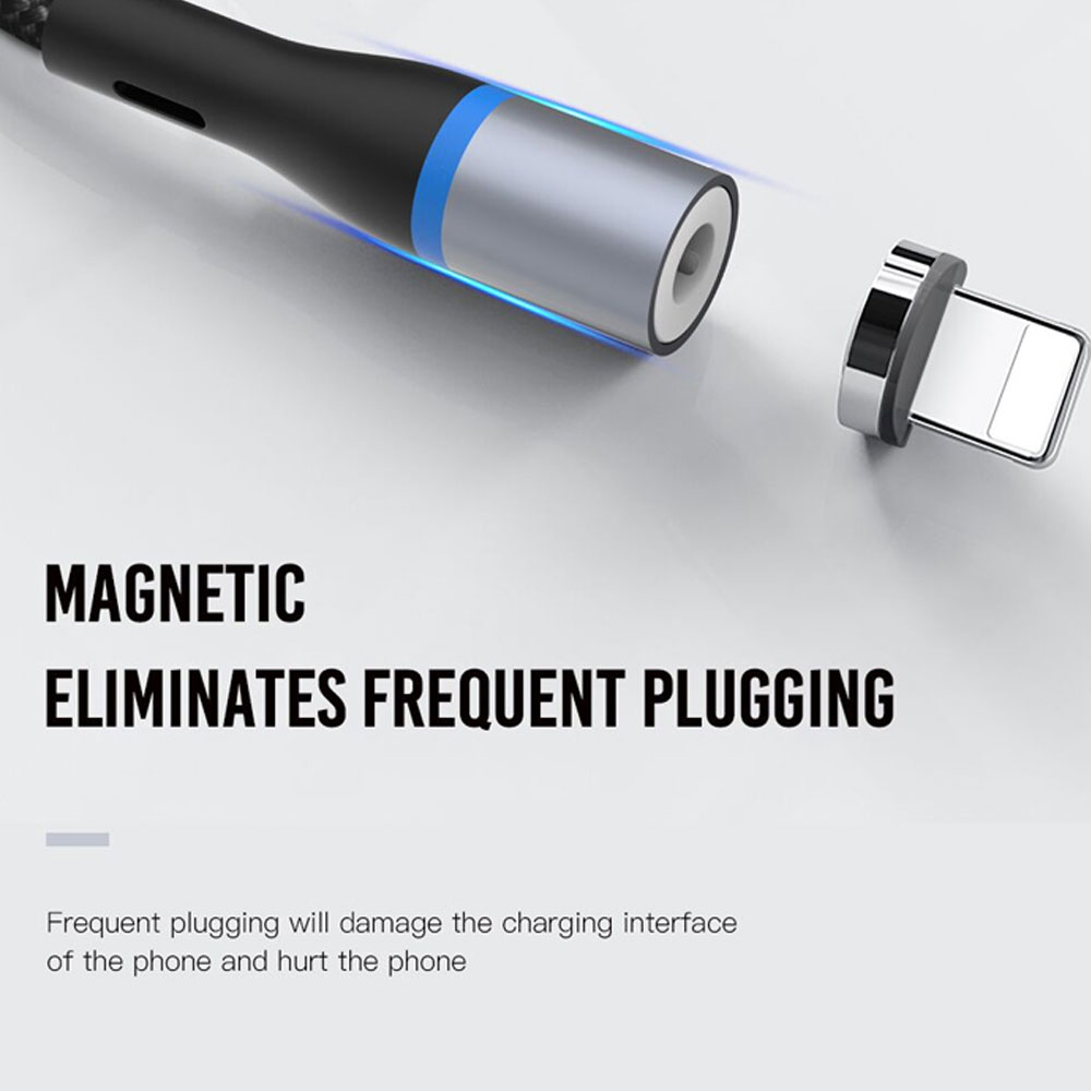 XO NB125 Magnetic Quick Charge Braided Wire Micro Cable - Image 4