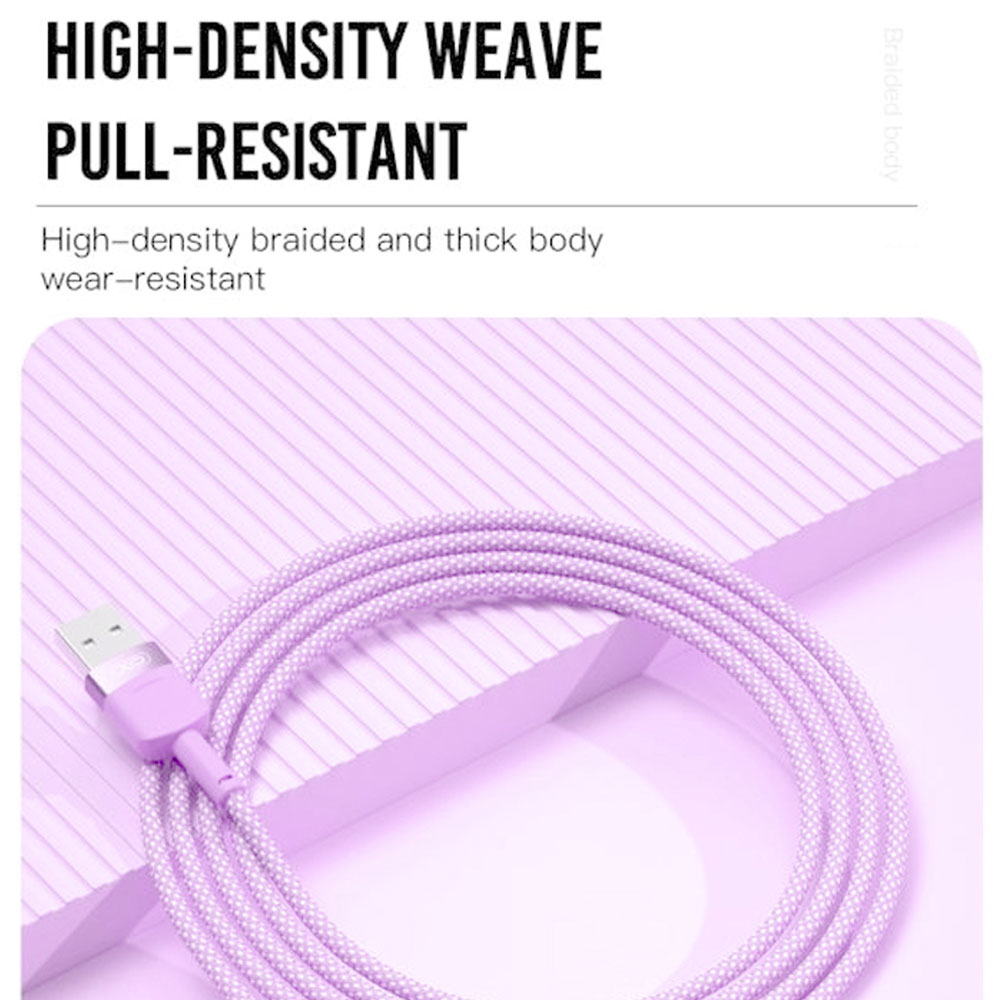 XO NB198 Braided 2.4A USB Type-C Cable - Image 3