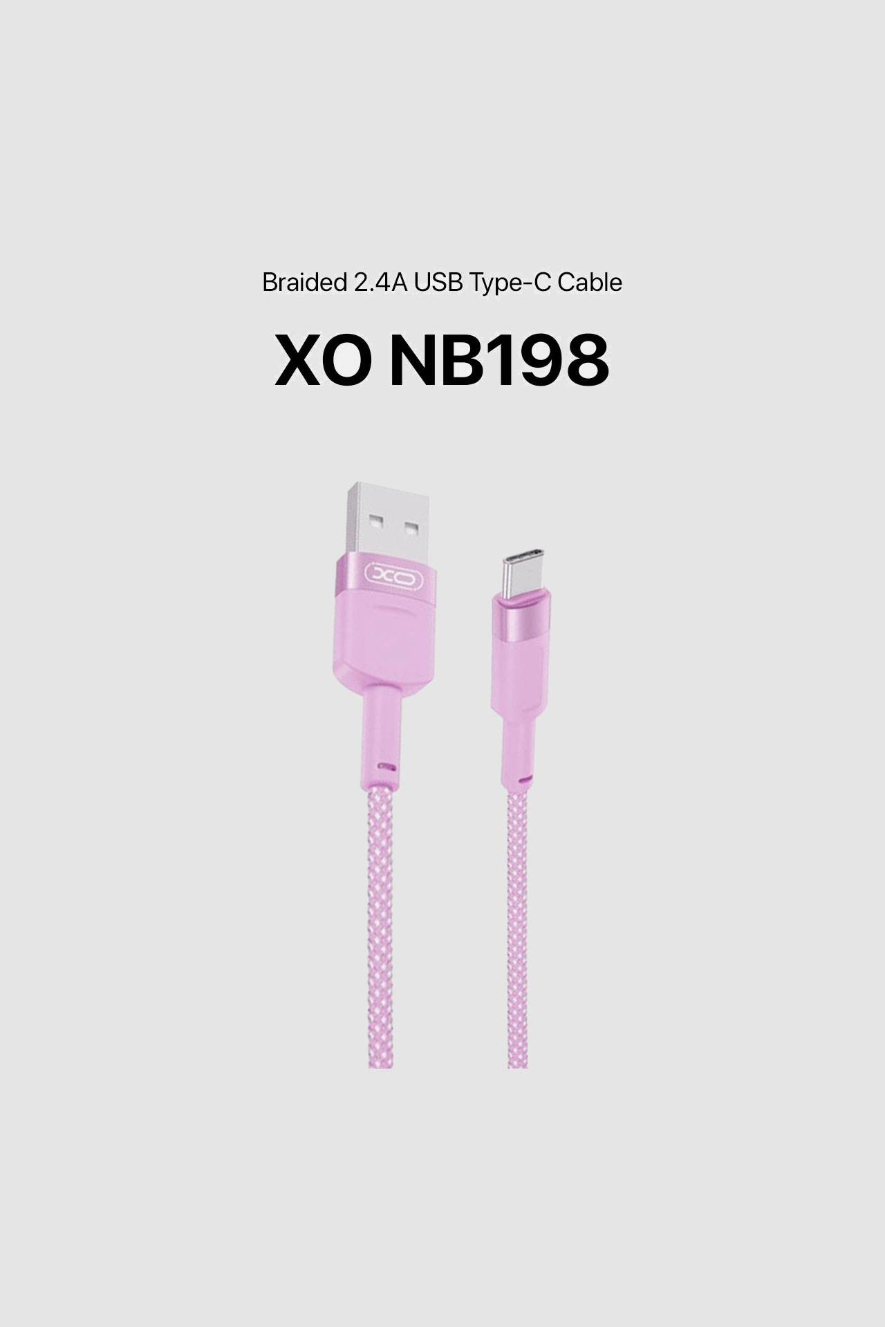 XO NB198 Braided 2.4A USB Type-C Cable