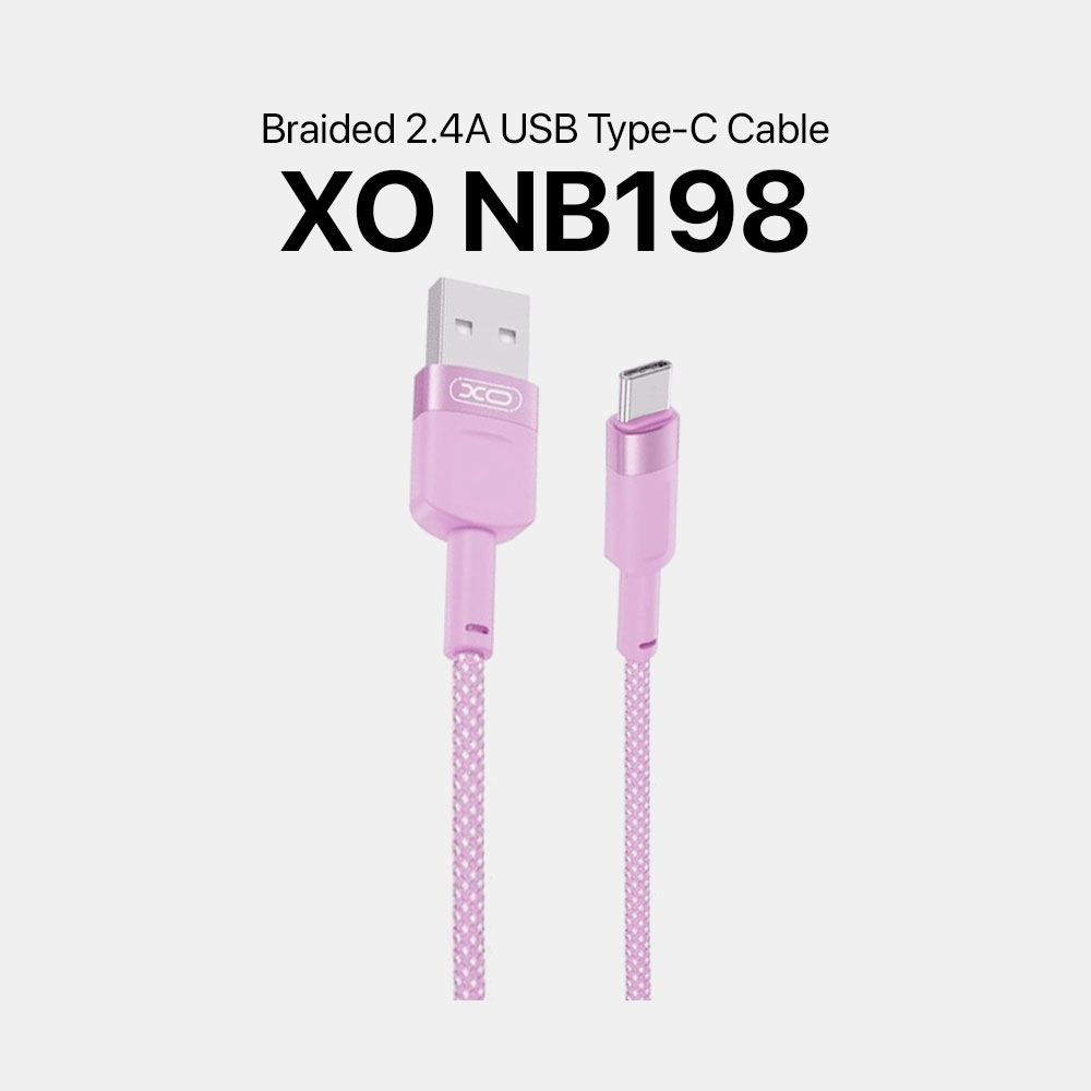 XO NB198 Braided 2.4A USB Type-C Cable - Image 5