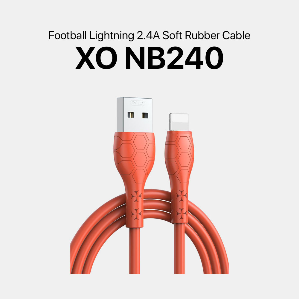 XO NB240 Football 2.4A Soft Rubber Cable - Image 5