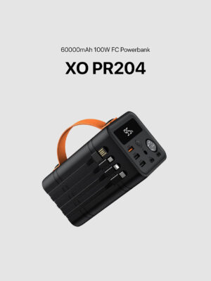 XO PR204 60000mAh 100W Fast Charger Powerbank With Emergency Light & Charging Cable