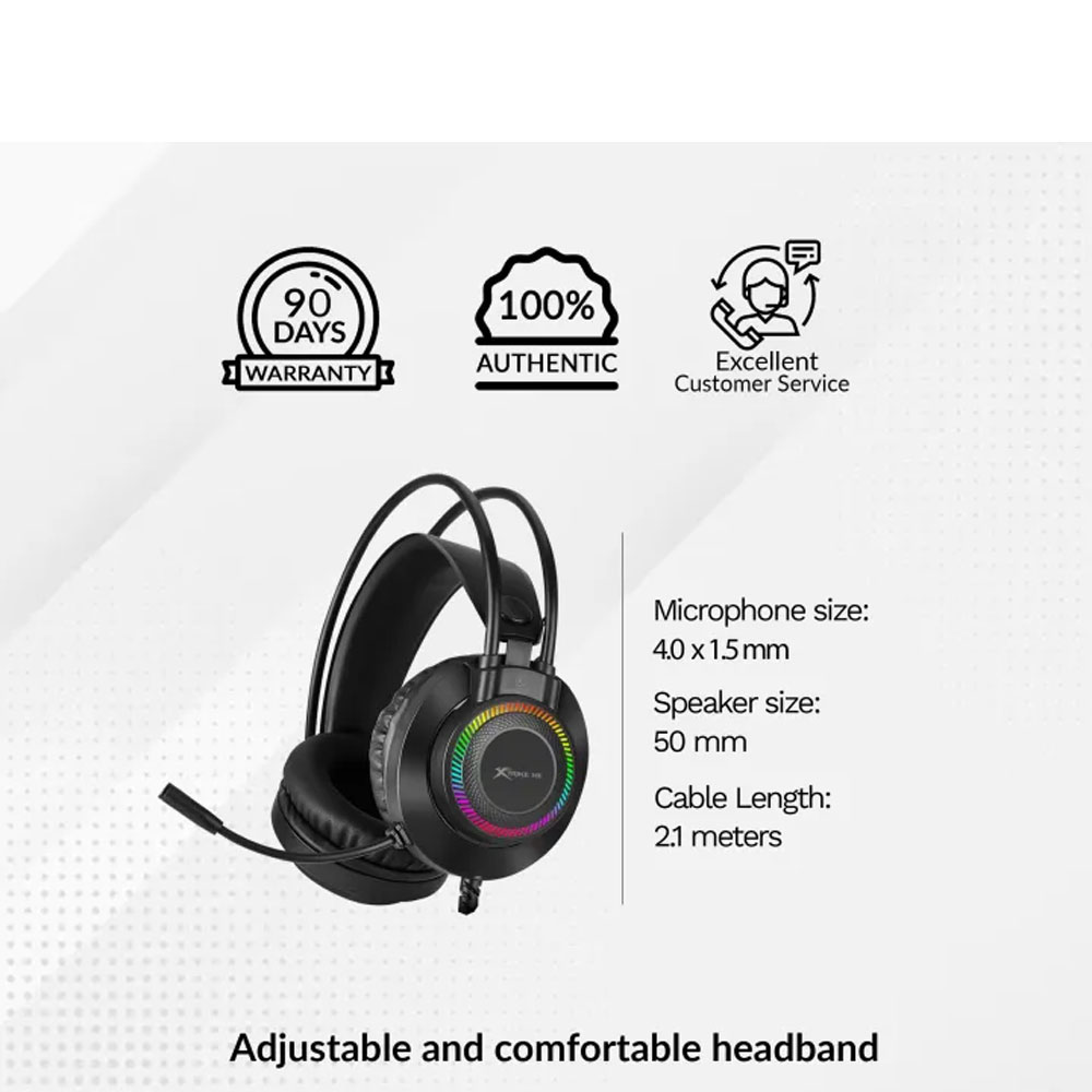 XTRIKE ME Backlit Stereo Gaming Headset GH-509 - Black - Image 4