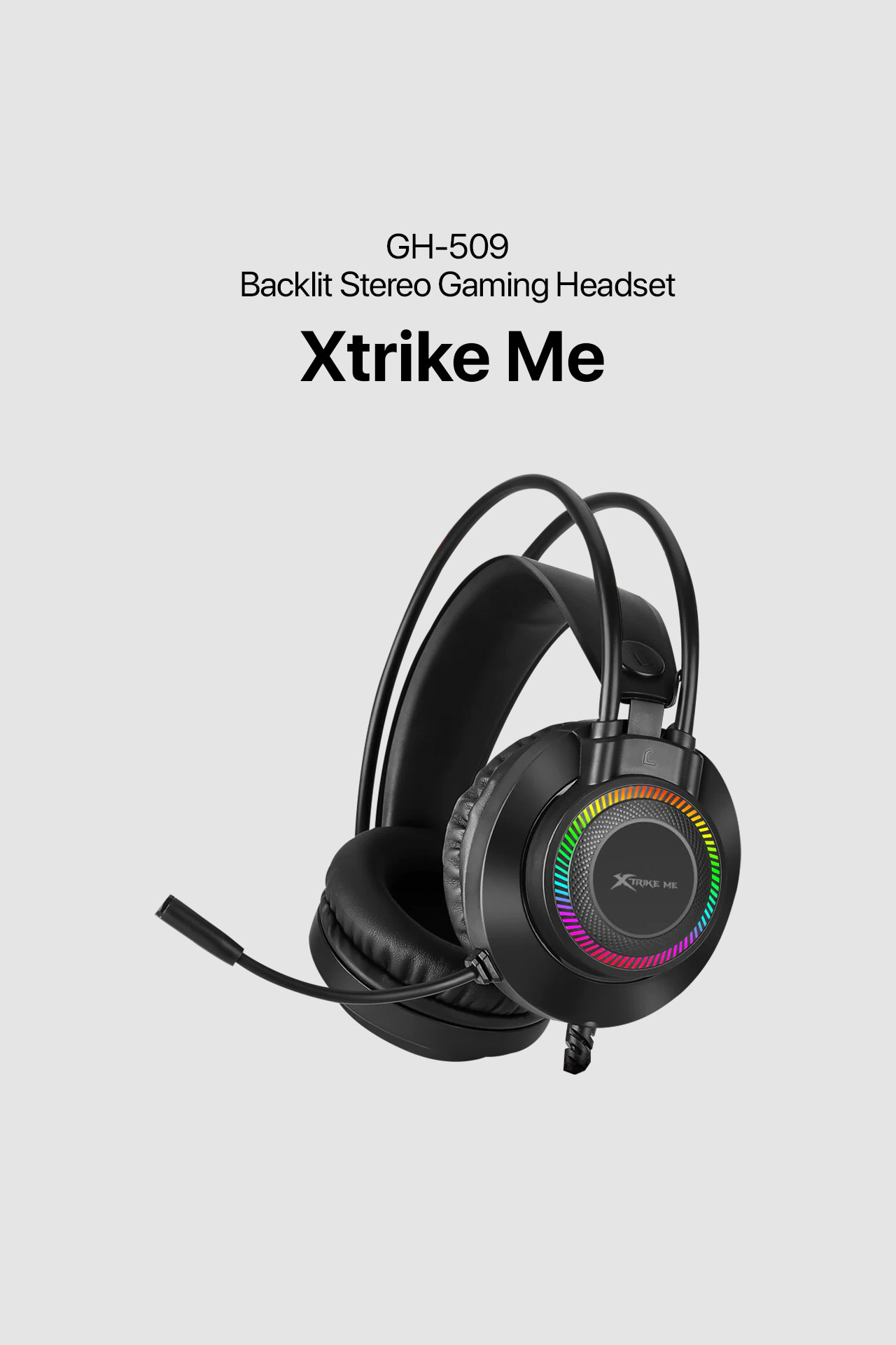 XTRIKE ME Backlit Stereo Gaming Headset GH-509 - Black