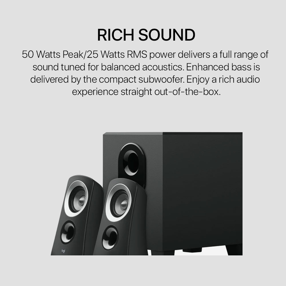 Logitech Z313 Speaker System with Subwoofer - Image 2