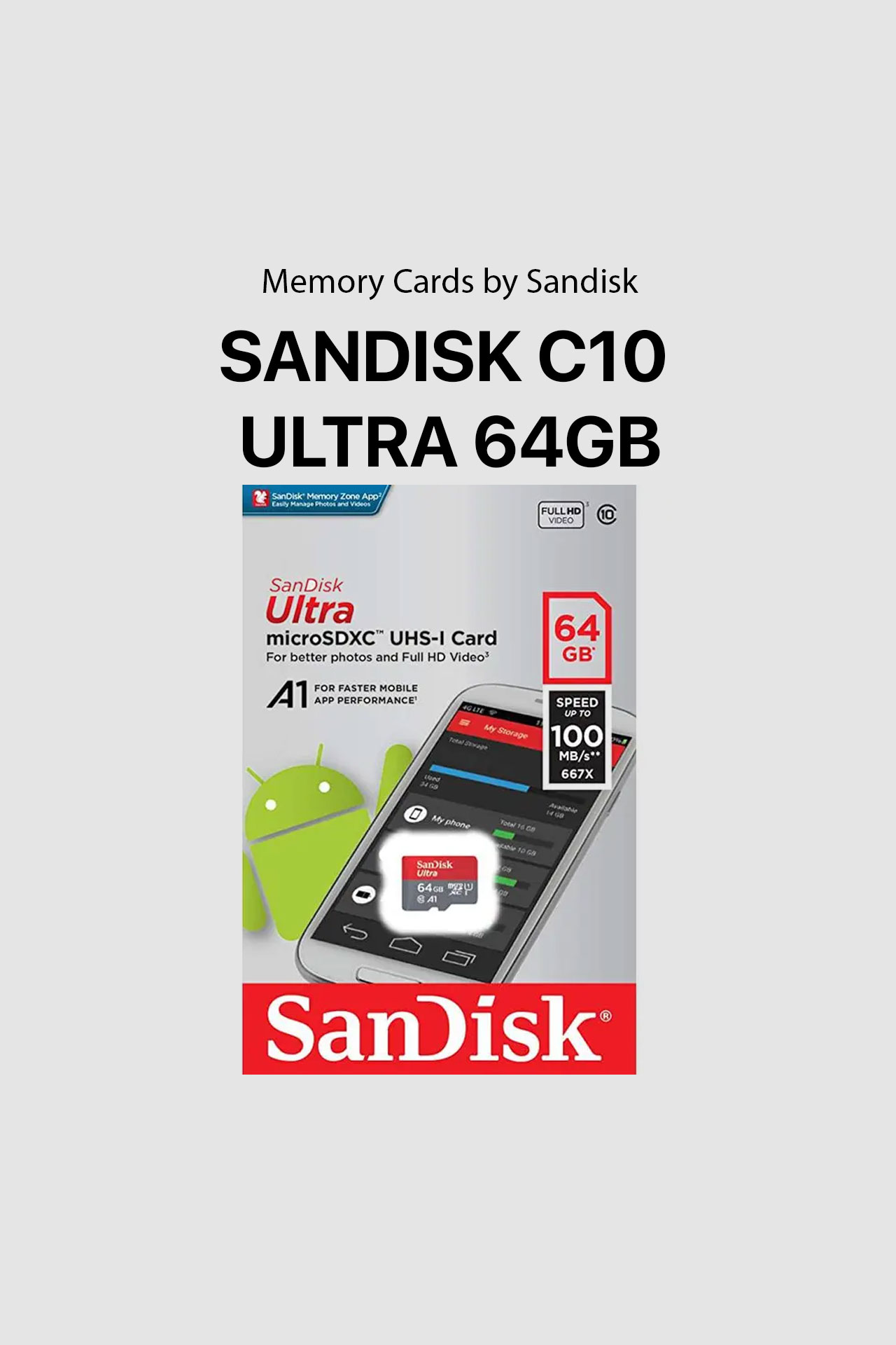 Sandisk C10 Ultra 64GB Without Adapter