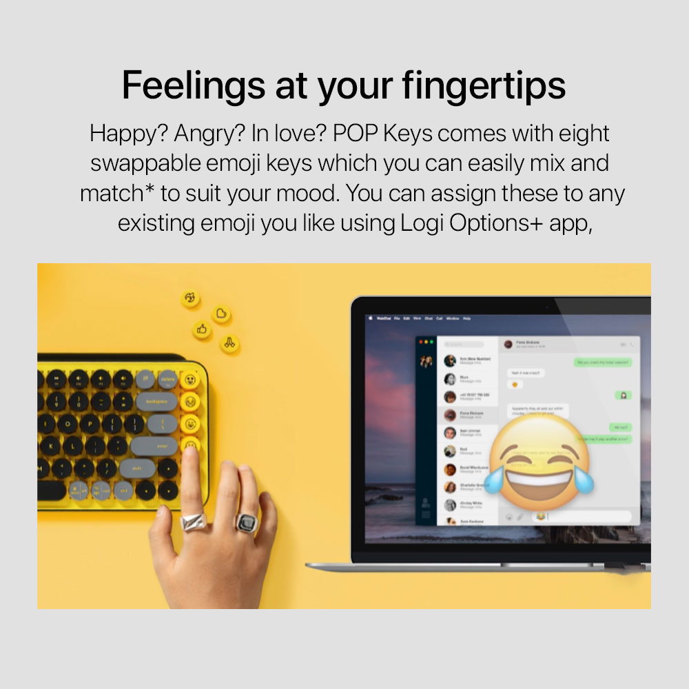Logitech Pop Keys Wireless Mechanical Keyboard - Image 2