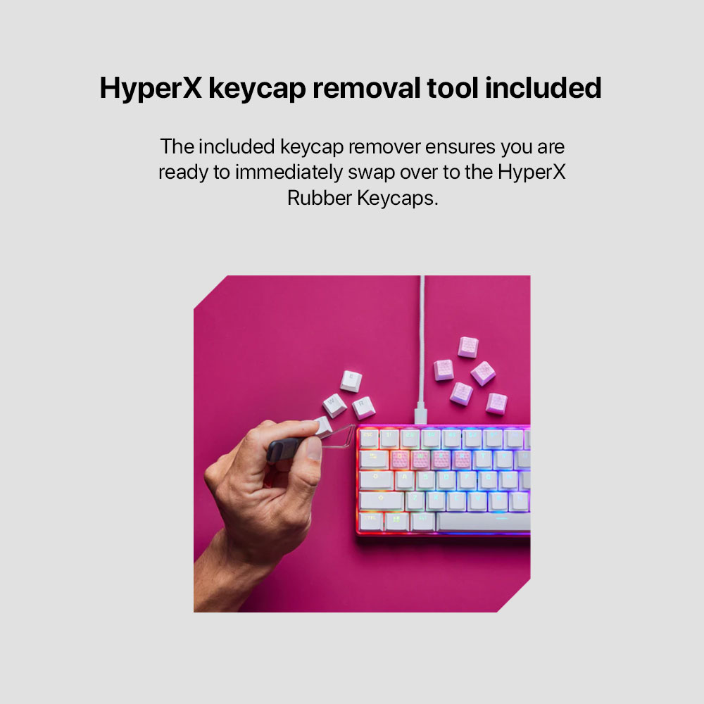 HyperX Rubber Keycaps - Gaming Accessory Kit - Blue (US Layout) - Image 3