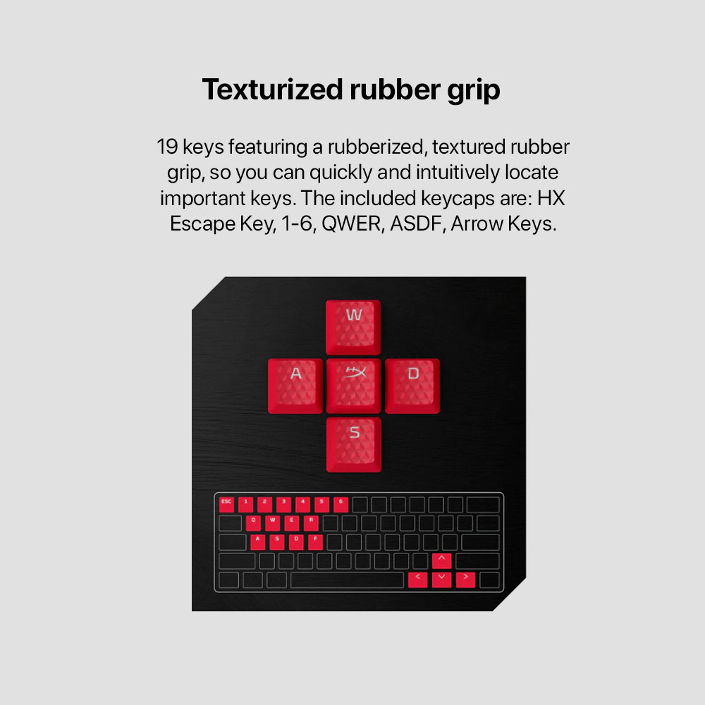 HyperX Rubber Keycaps - Gaming Accessory Kit - Blue (US Layout) - Image 2
