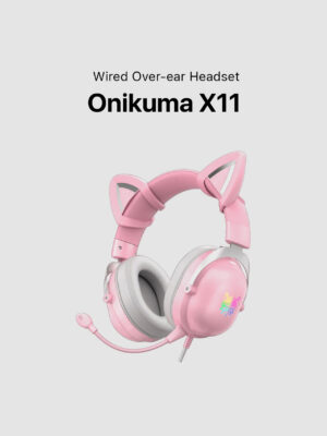 Onikuma X11 Cat Ears Wired Over Ear Gaming